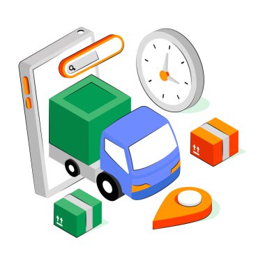 Sevkiyat zamanının mükemmel tasarım çizimi 