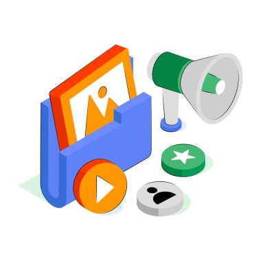 Video dizini pazarlamasının yaratıcı tasarım çizimi 