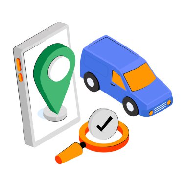 Premium design icon of search mobile location 
