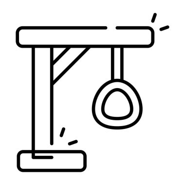 Asılı halatın modern tasarım simgesi 