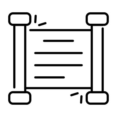 Parşömen kağıdının güzel bir tasarım simgesi 