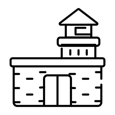 Askeri üssün mükemmel tasarım simgesi 