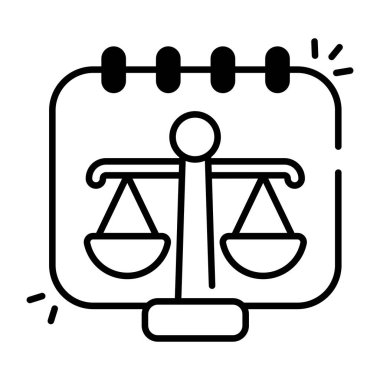 Premium download icon of justice day