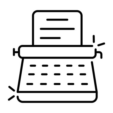 Daktilonun doğrusal tasarım simgesi 