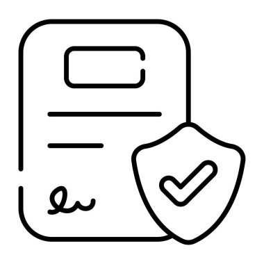 Güvenli sözleşmenin güzel bir tasarım simgesi 