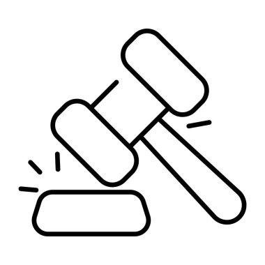 Açık artırmanın düzenlenebilir tasarım simgesi