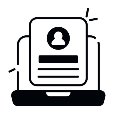 Çevrimiçi sabıka kaydının düzenlenebilir tasarım simgesi 