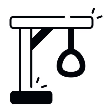 Asılı halatın modern tasarım simgesi 