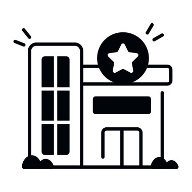 Polis karakolunun düzenlenebilir tasarım simgesi 