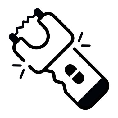 Şok tabancasının yaratıcı tasarım simgesi 