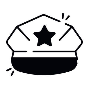 Trendy vector design of police cap