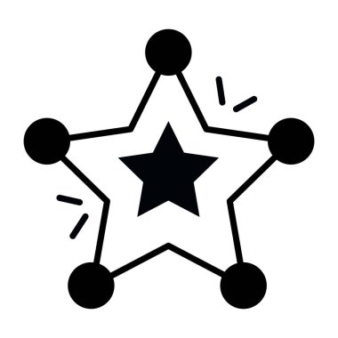 Sheriff badge icon in trendy vector design 