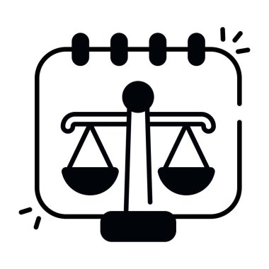 Premium download icon of justice day