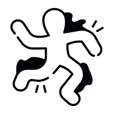 Cinayet izinin modern tasarım simgesi