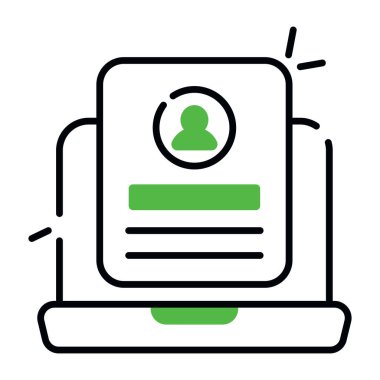 Çevrimiçi sabıka kaydının düzenlenebilir tasarım simgesi 