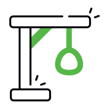 Asılı halatın modern tasarım simgesi 