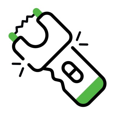 Şok tabancasının yaratıcı tasarım simgesi 