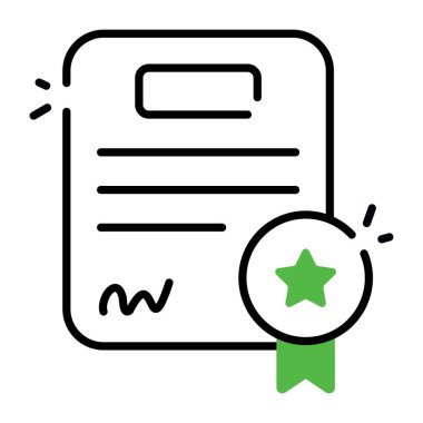 Editable design icon of legal paper 