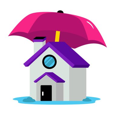 Ev sigortasının düzenlenebilir tasarım simgesi
