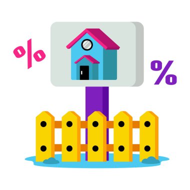 Düzenlenebilir ev indirimi tasarım simgesi