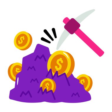 Dolar madenciliğinin düzenlenebilir tasarım simgesi 