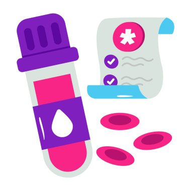 Örnek tüpün, laboratuvar aletlerinin düzenlenebilir tasarım simgesi