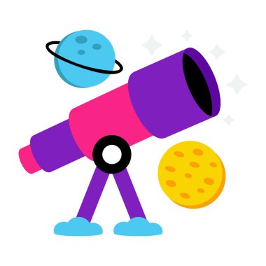 Bir uzay araştırma aracı simgesi, teleskopun düz tasarımı