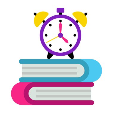 Çalışma zamanının düz tasarım simgesi