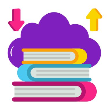 Bulut kitaplığının moda tasarım simgesi 