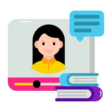 Video konferansının renkli tasarım simgesi