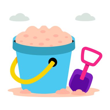 Kum kovasının simge tasarımı 