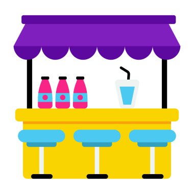 Sokak arabasının kavramsal düz tasarım simgesi