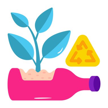 Şişe bitkisinin modern tasarım simgesi