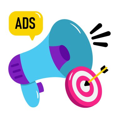 Hedef pazarlamanın renkli tasarım simgesi 