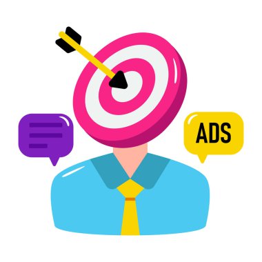 Hedef kişinin yaratıcı tasarım simgesi 