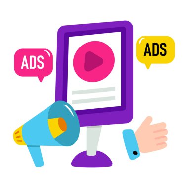 Beyaz arkaplanda izole edilmiş reklam duyurusunun vektör tasarımı 