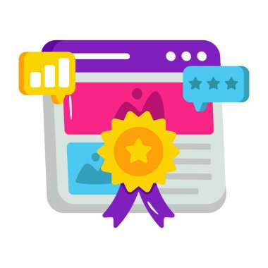 Vector design of awarded website 