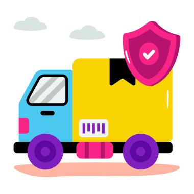 Kargo minibüsü sigortasının yaratıcı tasarımı. 