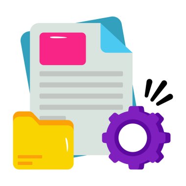 Belge yönetiminin düzenlenebilir tasarım simgesi 