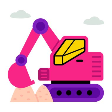 Kazıcının yaratıcı tasarım simgesi 