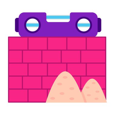 Duvar seviyesinin premimium indirme simgesi 