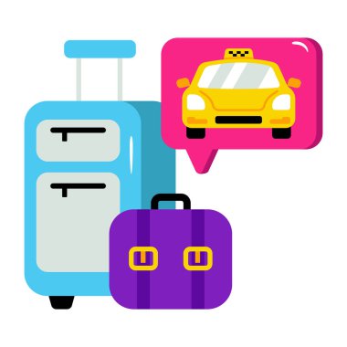 Seyahat bagajlarının simge tasarımı 