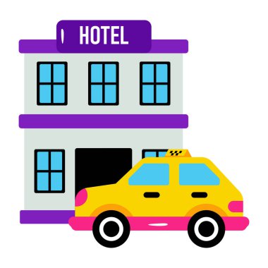 Kamu taksi servisinin düzenlenebilir tasarım simgesi 