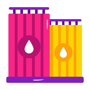 Petrol tanklarının düzenlenebilir dizayn simgesi