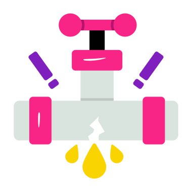 Boru sızıntısının eşsiz bir tasarım simgesi 