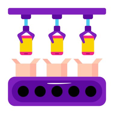 Taşınabilir paketleme robotunun moda tasarım simgesi