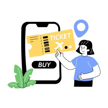 İnternetten satın alma biletinin eşsiz tasarımı