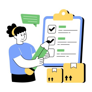 Lojistik listenin mükemmel tasarım çizimi