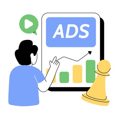 Reklam grafiğinin modern tasarım çizimi