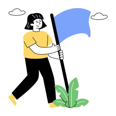 Görevin kavramsal düz tasarım çizimi tamamlandı